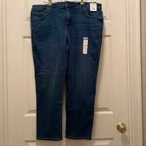 Terra & Sky Hi-Rise Straight Leg Jeans, Size 18P NWT
